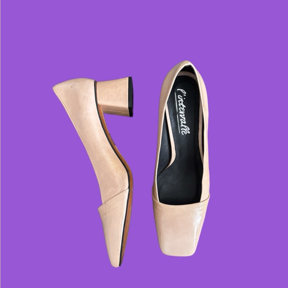 Real Patent Leather L’intervalle Nude Pumps Size 40